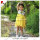 Child yellow sunflower fancy wedding dancing dress